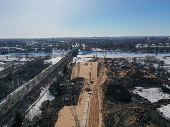 Строительство моста через волгу