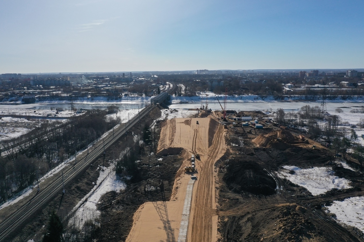 Как продвигается строительство Западного моста в Твери - МК Тверь