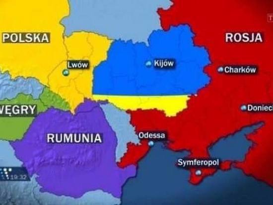 Карта польша делит украину
