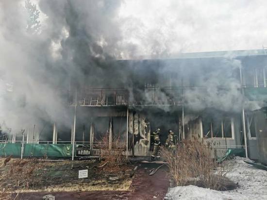 В селе Смоленщина горел развлекательный центр «Пилот»
