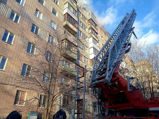 В Великом Новгороде полыхала многоэтажка на Державина