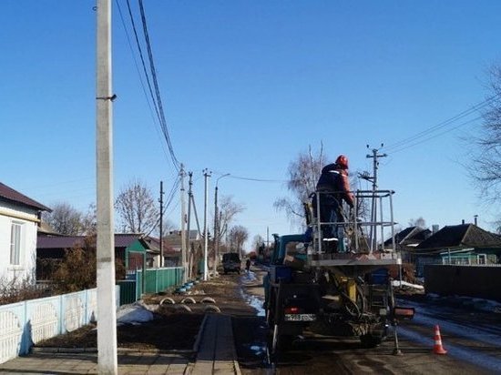 В поселке Кшенский Курской области установили 344 из 680 новых фонарей