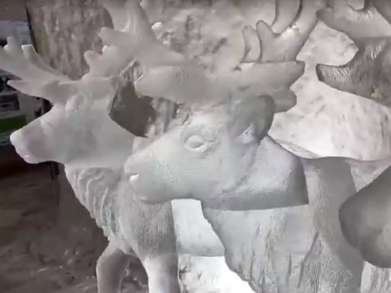 В Тазовском районе единственный сохранившийся старый мерзлотник превратили в музей с ледяными скульптурами