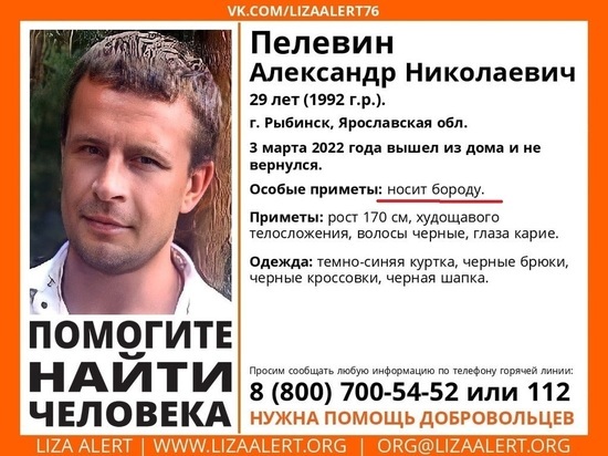 В Ярославской области уже целый месяц не могут найти мужчину с бородой