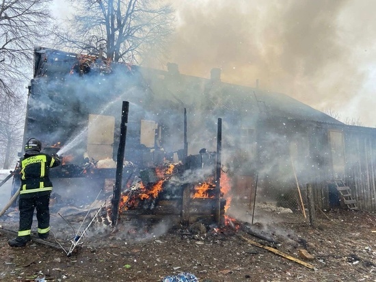 В Смоленске на улице Академика Петрова горел частный дом