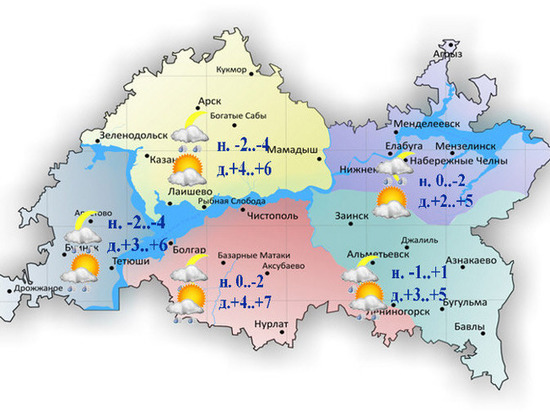 Тепло до 7 градусов и сильный ветер обещают в Татарстане 7 апреля