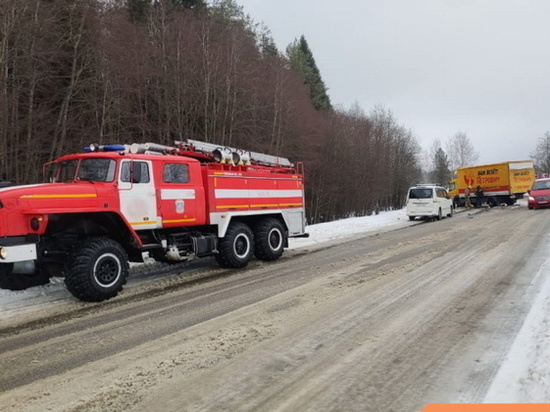 Спасатели помогли ликвидировать последствия лобовой аварии в Кировске