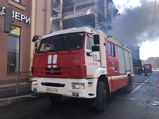 Металлический гараж сгорел дотла в Пушкинском районе