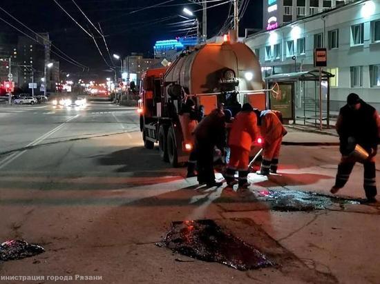 За неделю в Рязани заделали ямы на 22 участках улиц