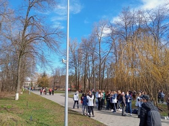 В Курске в парке Соловьиная роща в рамках субботника собрали свыше 10 кубометров мусора