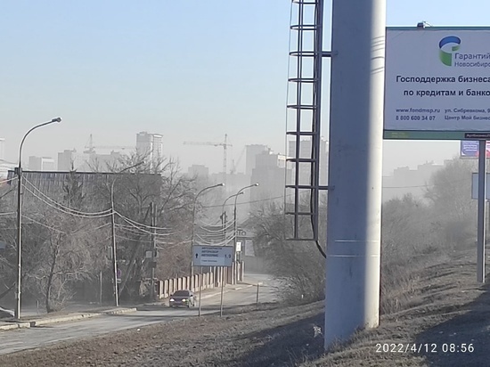 Пыль с дорог накрыла Новосибирск