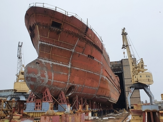 The hull of the new trawler appeared in the Vyborg Shipyard