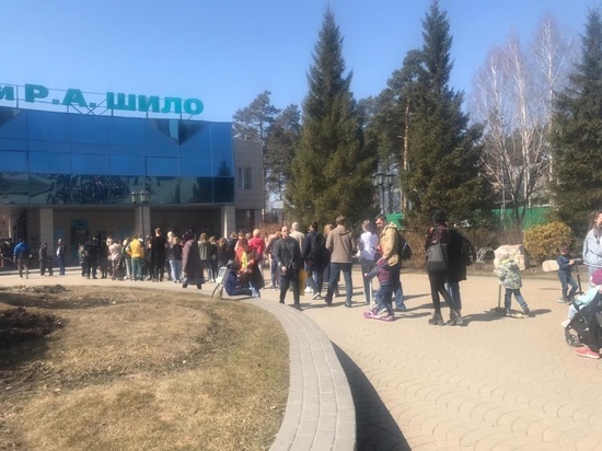 Новосибирцы с детьми устроили гигантскую пробку у входа в зоопарк