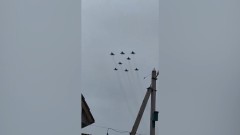 Тренировочный полет истребителей перед парадом Победы попал на видео
