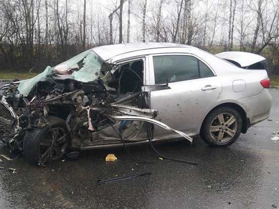 В Шацком районе Toyota столкнулась с грузовиком