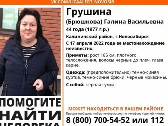 44-летняя жительница Новосибирска пропала по пути к дочери