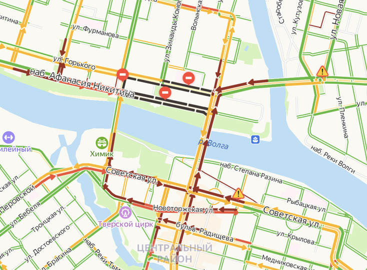 Карте в твери сделать. Пробки Тверь Заволжский район. Тверь Заволжский район карта с улицами. Пробки Тверь.