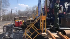 Опубликовано видео с места аварии на шахте в Кузбассе