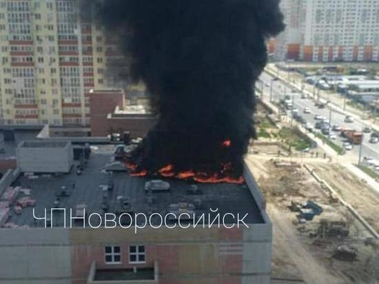 В Новороссийске произошёл пожар в недостроенной школе
