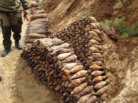 В Духовщинском районе саперы собрали богатый урожай взрывоопасных предметов