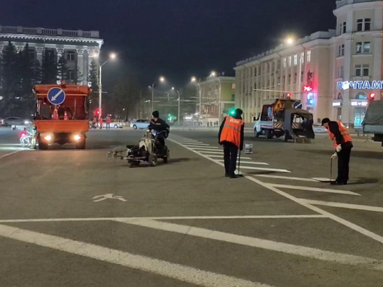 Обновление дорожной разметки началось в Кемерове