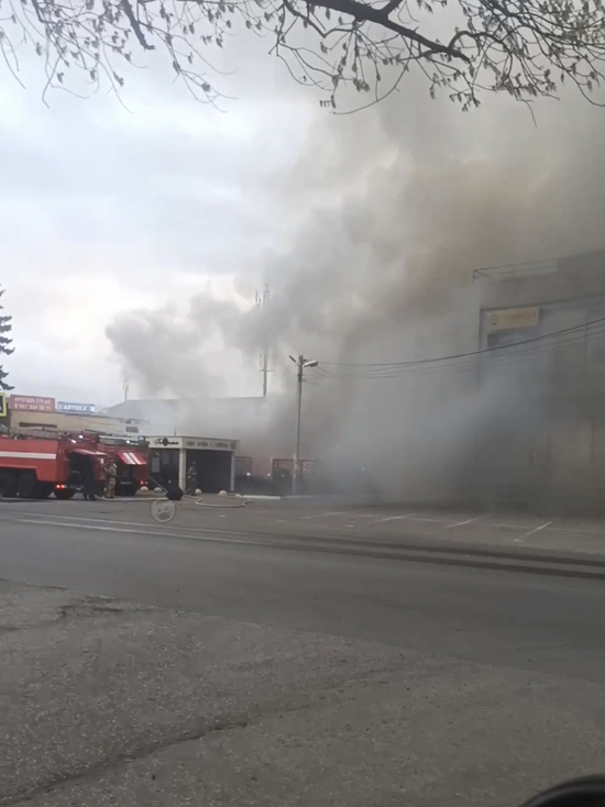 В Пензе сильный пожар уничтожил ларек с шаурмой на Маяке