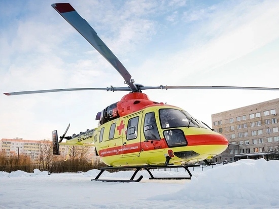 Медицинский вертолет совершил два вылета в Новгородской области