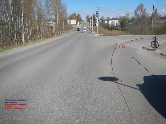 В Костромской области автоледи сбив велосипедиста, скрылась с места ДТП