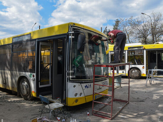 В Мариуполе запущен первый автобусный маршрут