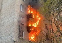 Крупный пожар случился 5 мая в престижном районе на юго-западе Москвы