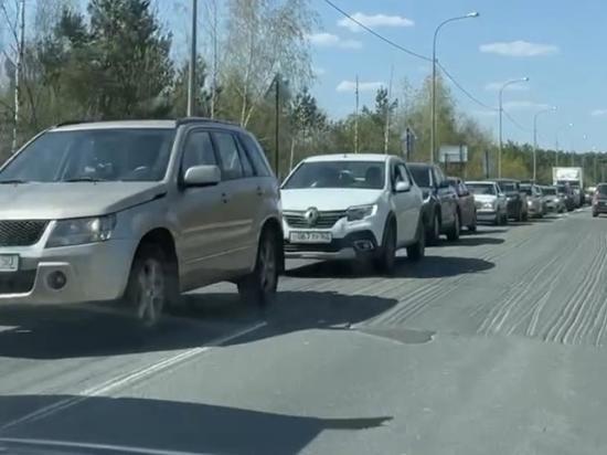 Из-за ремонта моста через реку Гусь в Касимовском районе образовалась пробка