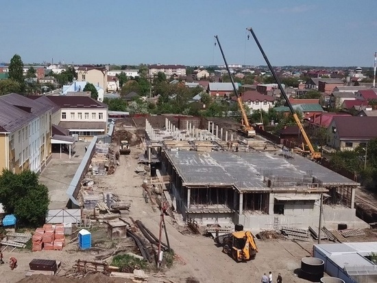 Строительная готовность корпуса начальной школы на 400 мест в станице Динской составляет 17%