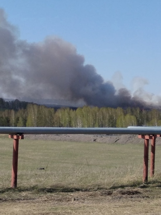 В Кузбассе не могут потушить  горящую  городскую свалку