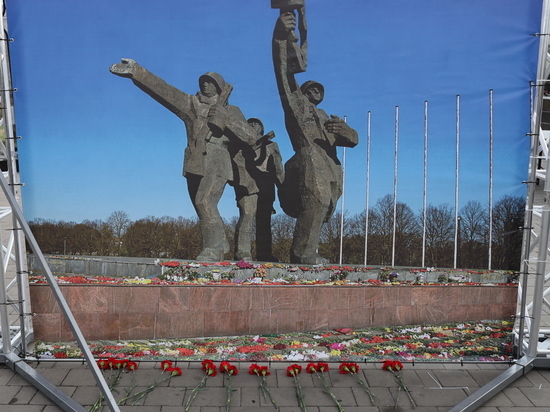 Читинцы возложили цветы в защиту памятника Освободителям Риги