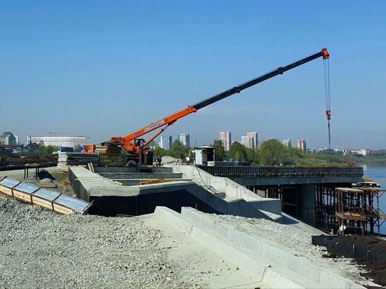 Часть новой набережной у реки Томь скоро достроят в Кемерове
