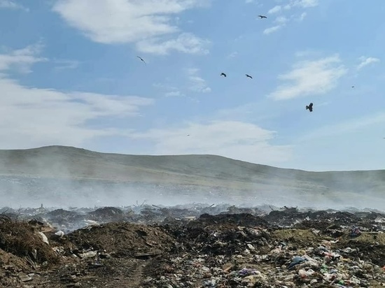 В Кызыле на свалке произошло возгорание мусора