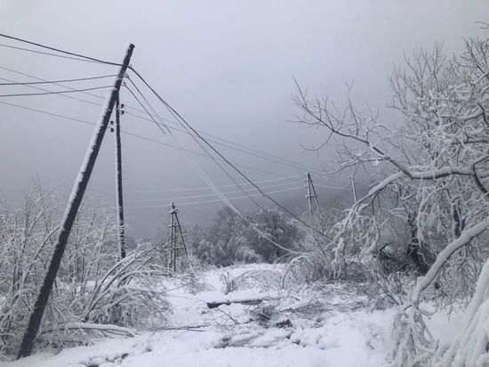 Несколько сел на Сахалине остались без света после циклона