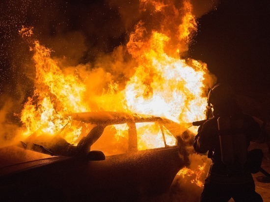 Nissan Vanette сгорел в ночь на 16 мая в Чите