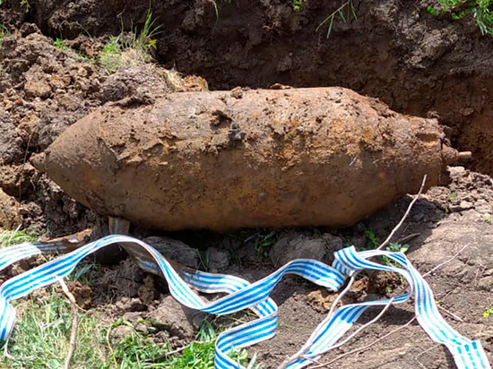 В Крымском районе кубанские взрывотехники уничтожили 100-килограмовую авиабомбу времён ВОВ