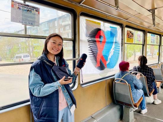В Улан-Удэ пассажиров прокатили на «Профилактическом трамвае»