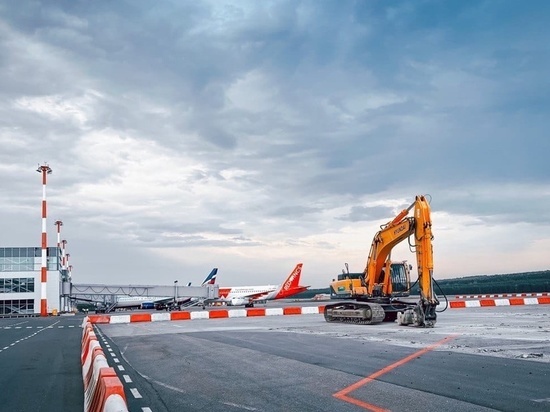 Реконструкцию перрона площадью 109 тысяч квадратных метров начали в аэропорту Красноярска