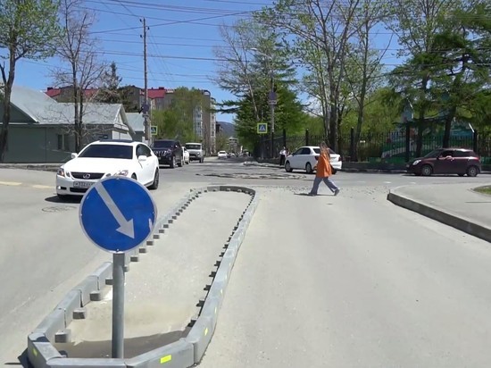 На двух перекрестках в Южно-Сахалинске вместо временных колец появится разметка