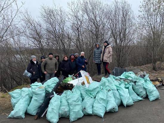 Мурманчане в ходе субботника привели в порядок берега водоемов