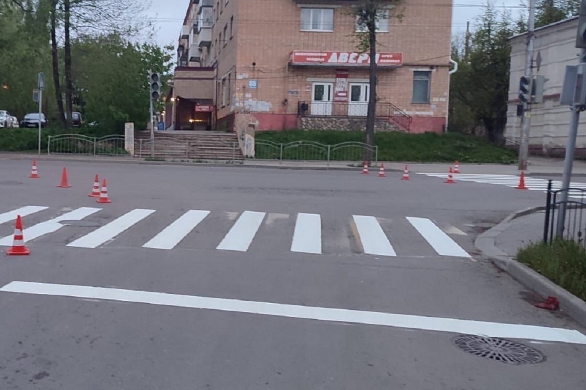 Карта калуги с дорожной разметкой