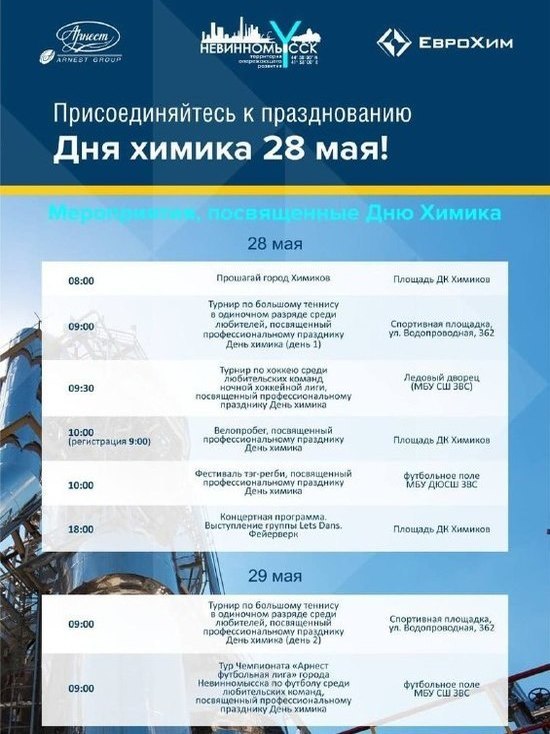 Фейерверк устраивают в Невинномысске 28 мая на День химика