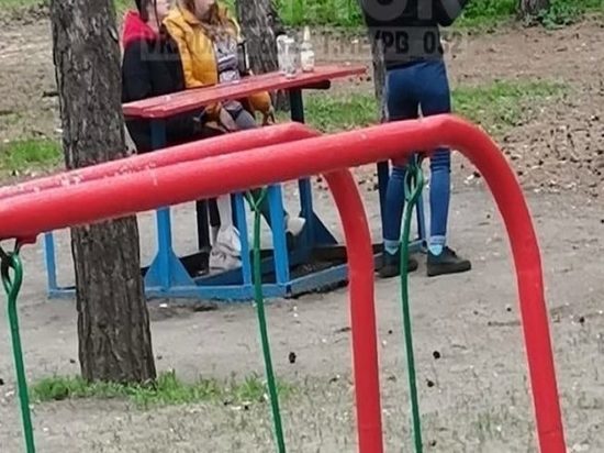 В Брянске девушки соображали на троих на детской площадке