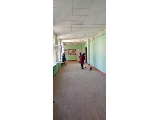 В школе №28 в Рязани восстановили потолочное покрытие