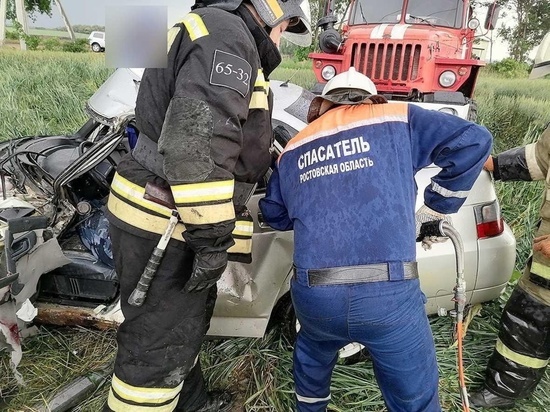 Под Ростовом водитель легковушки пострадал в ДТП с грузовиком