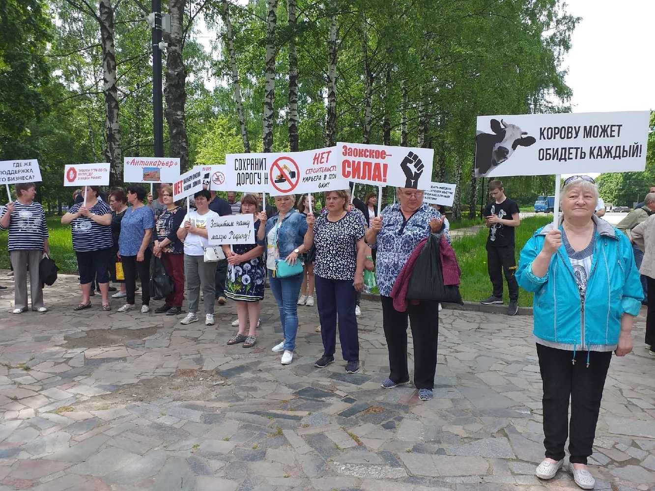 В Рязани прошёл согласованный митинг против карьера в Заокском: фото протестующих