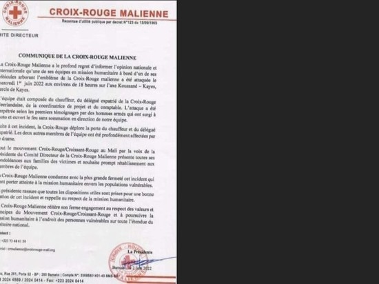 В Мали при нападении неизвестных погибли два сотрудника Красного Креста